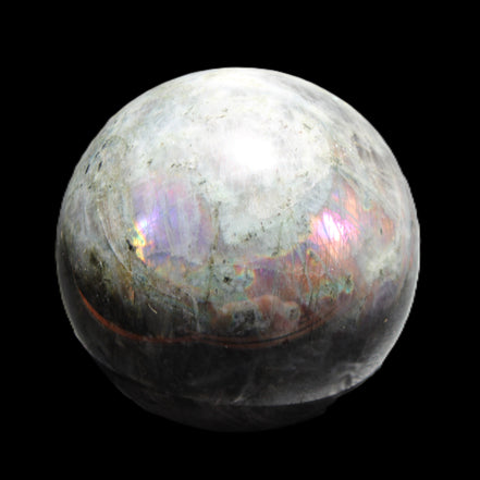 Labradorite sphere 102mm 1520g in sunlight - Rocks and Things Store