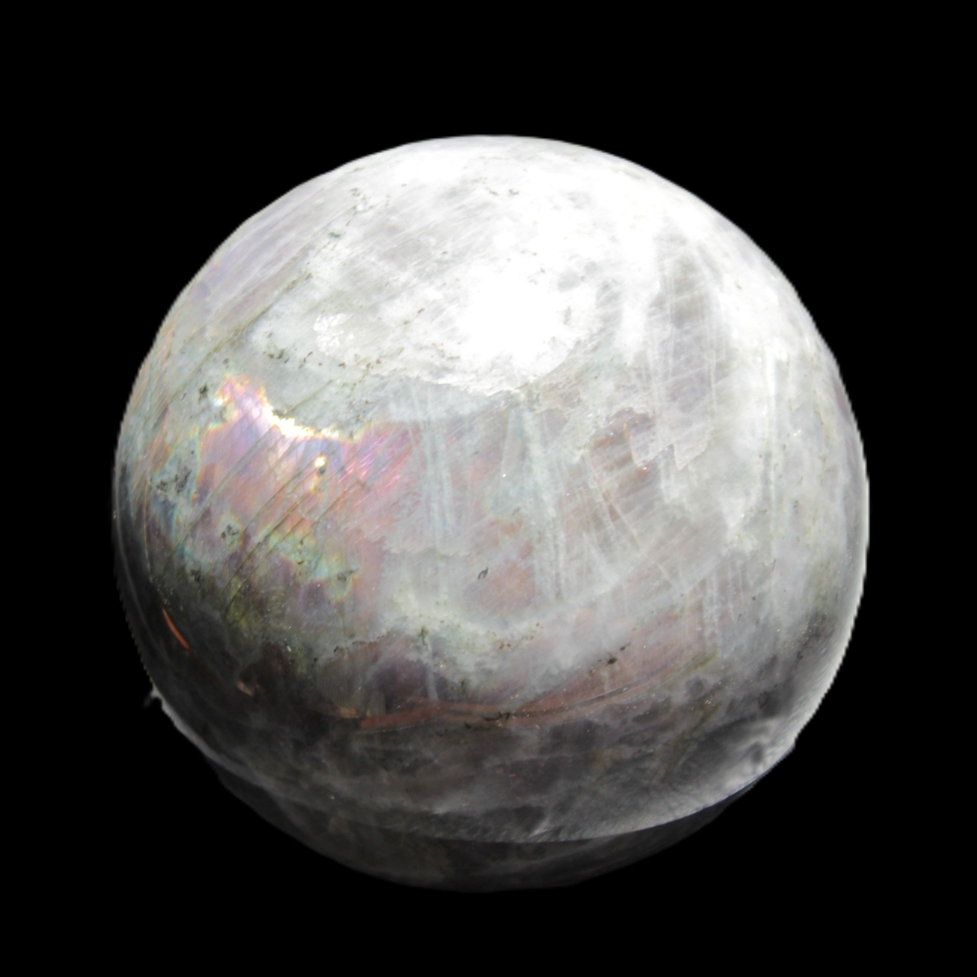 Labradorite sphere 102mm 1520g in sunlight - Rocks and Things Store