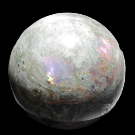 Labradorite sphere 102mm 1520g in sunlight - Rocks and Things Store