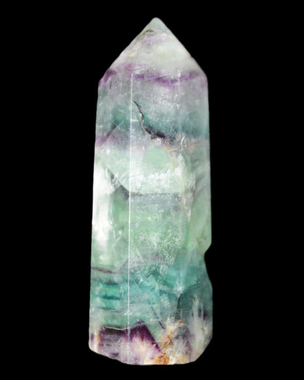 Rainbow Fluorite obelisk 88*26*29mm 144g in sunlight - Rocks and Things Store