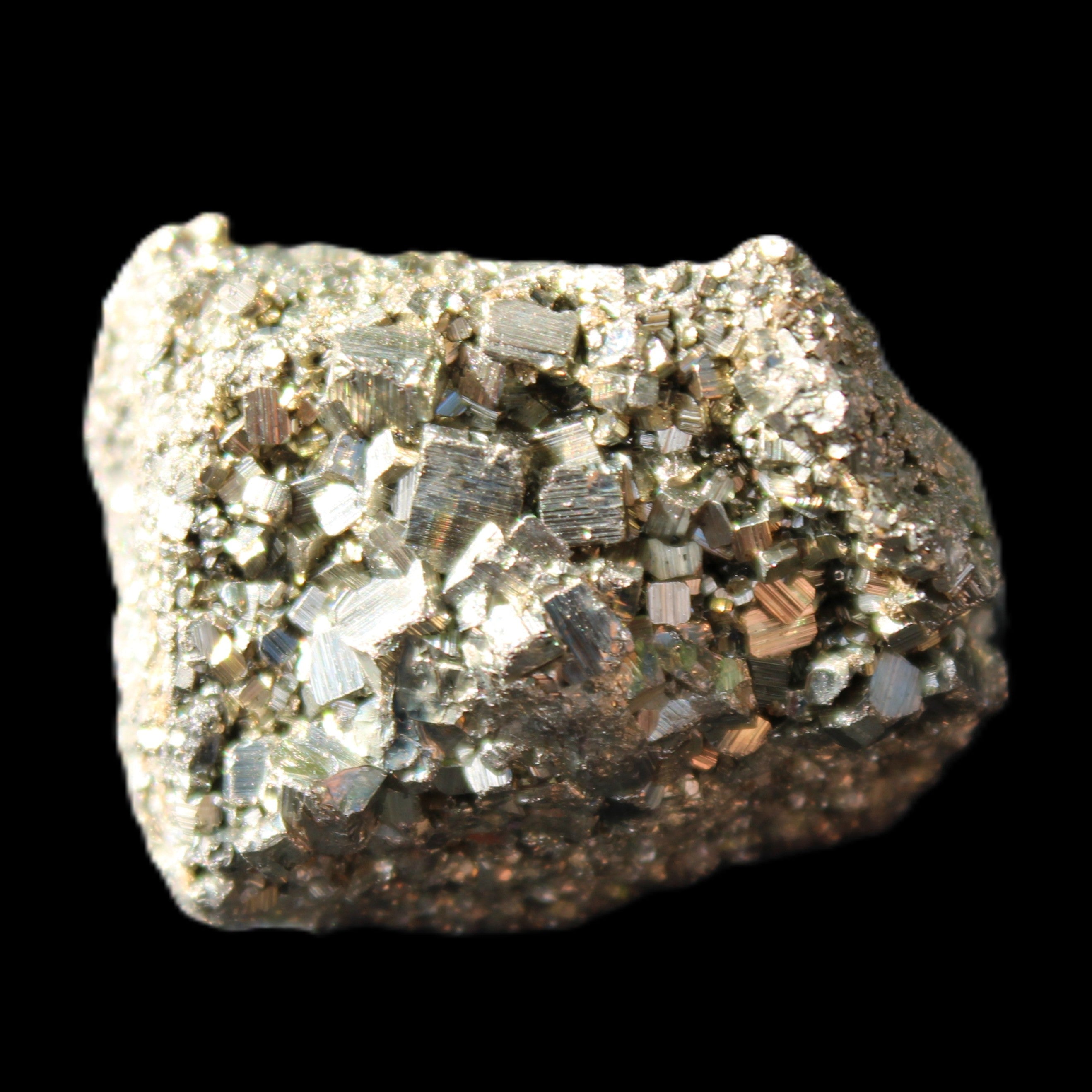 Pyrite cluster 34mm 44g in sunlight - Rocks and Things Store