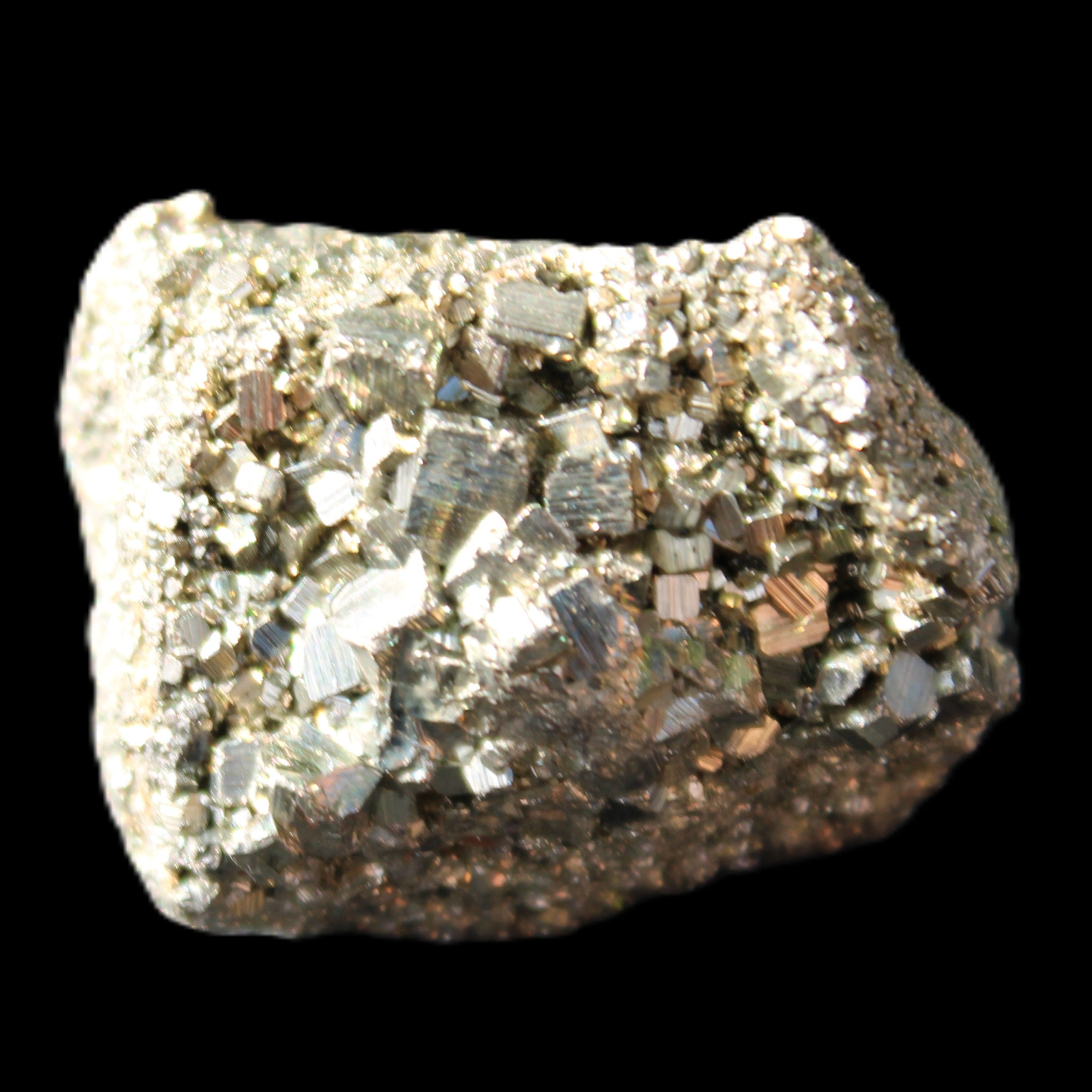 Pyrite cluster 34mm 44g in sunlight - Rocks and Things Store