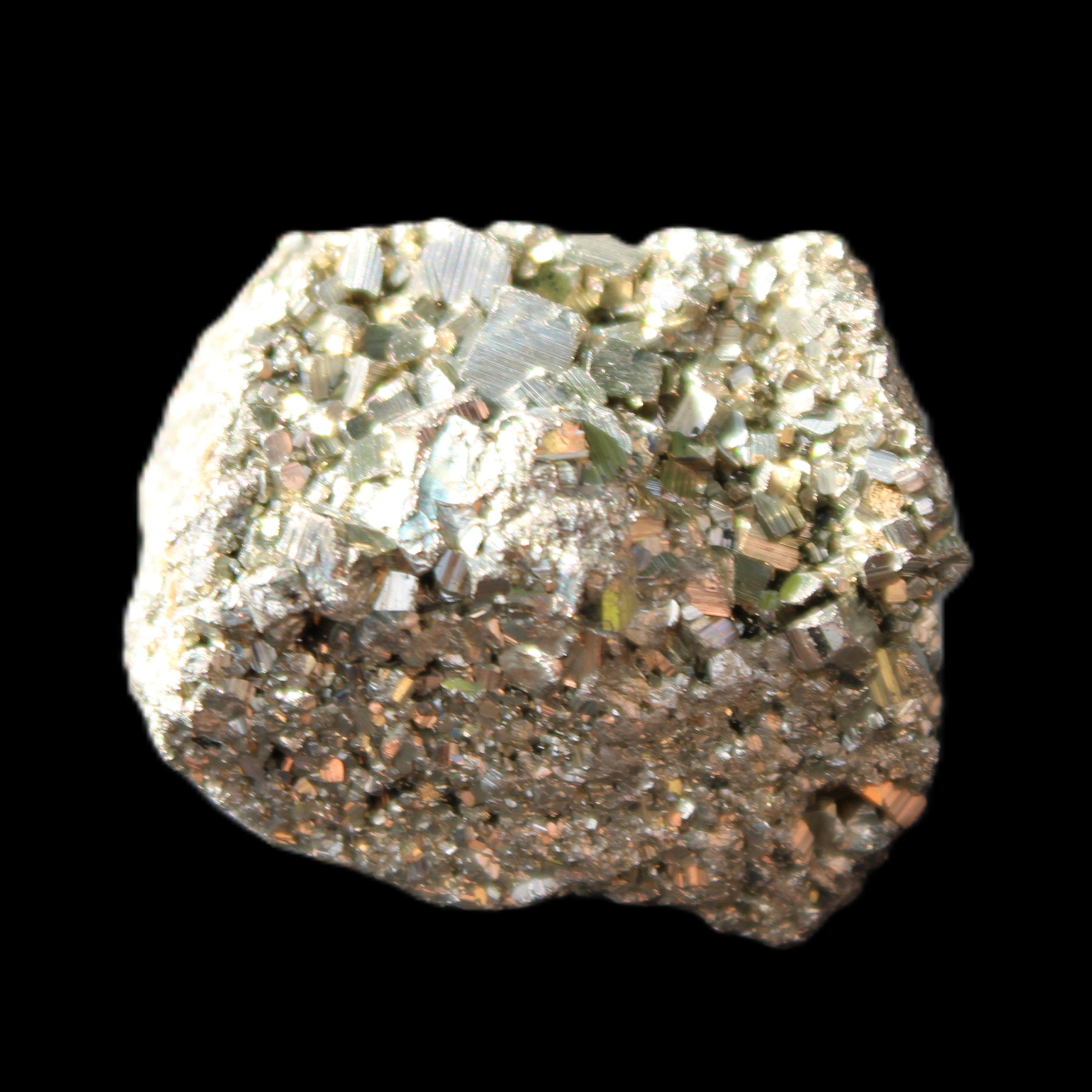 Pyrite cluster 34mm 44g in sunlight - Rocks and Things Store