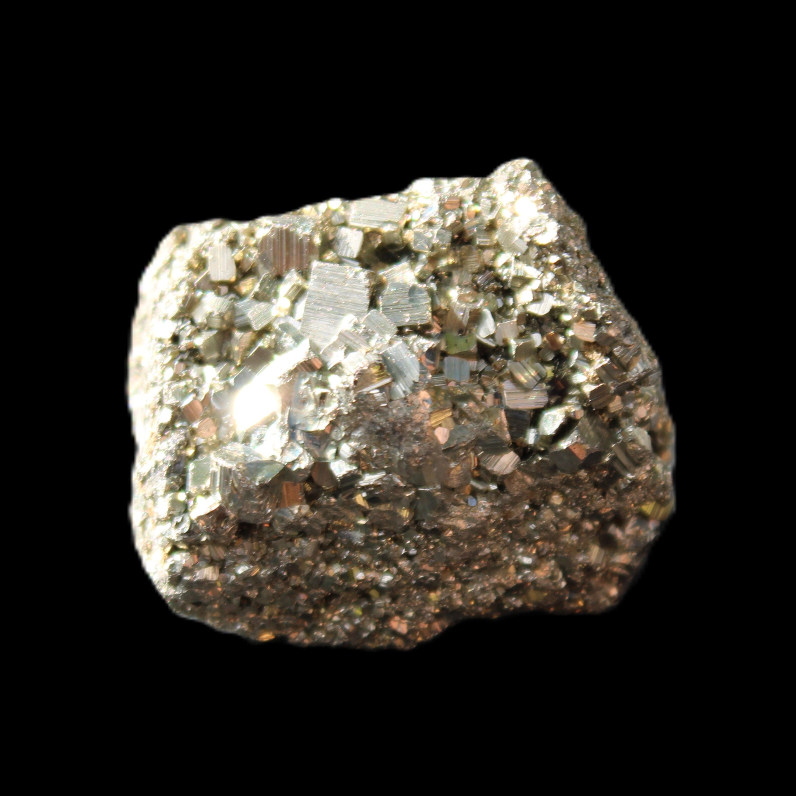 Pyrite cluster 34mm 44g in sunlight - Rocks and Things Store