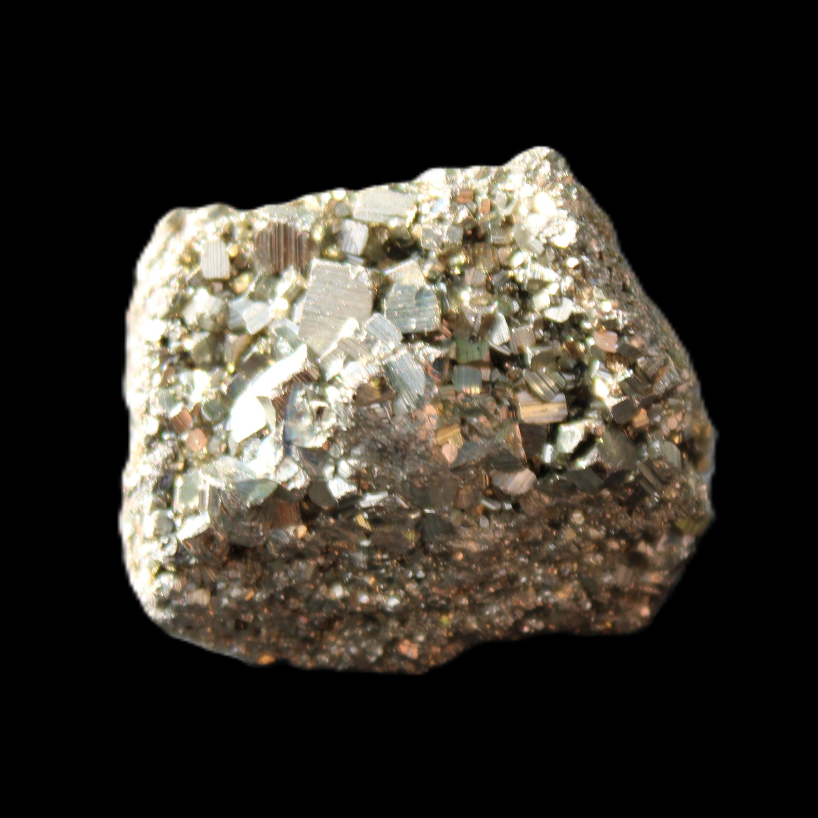 Pyrite cluster 34mm 44g in sunlight - Rocks and Things Store
