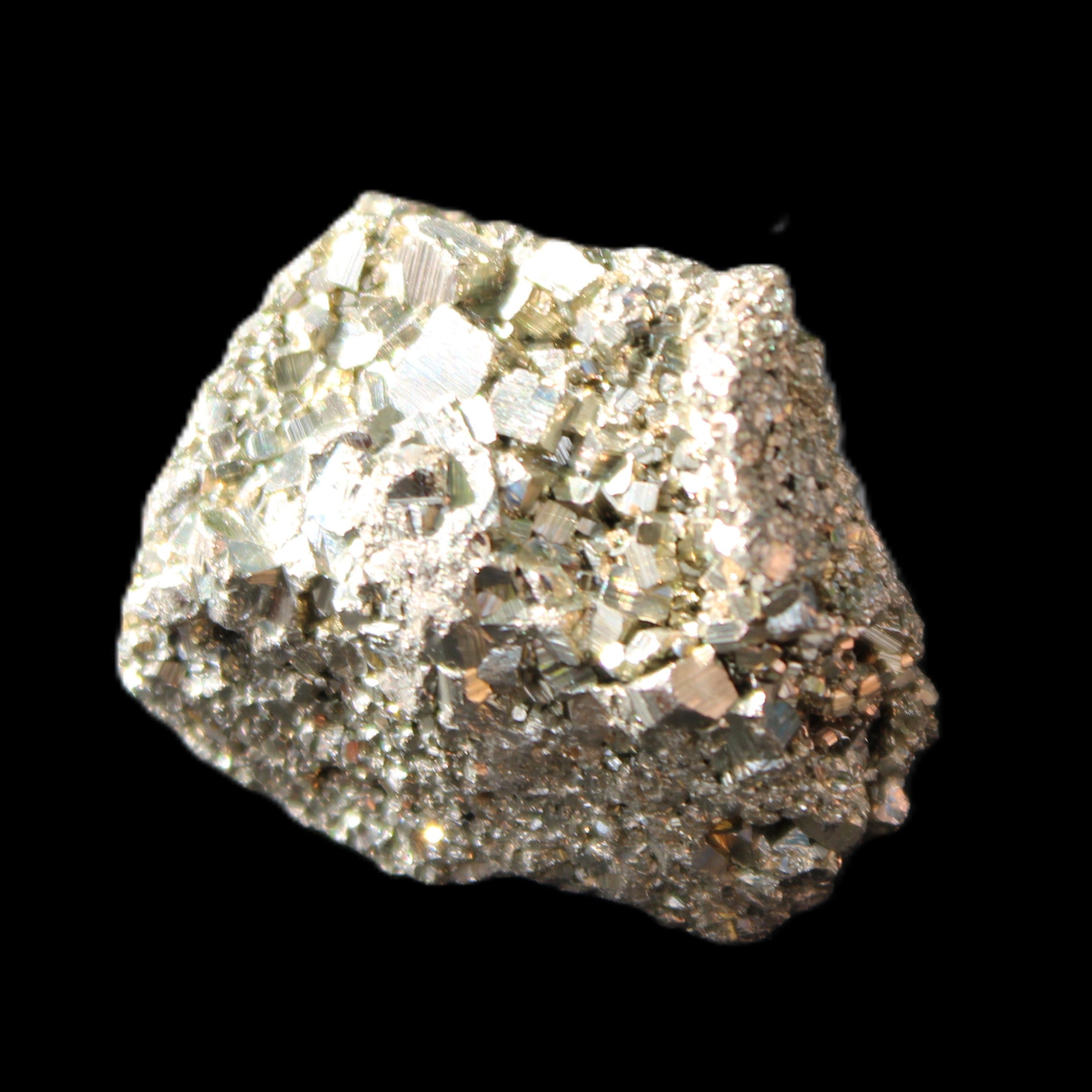 Pyrite cluster 34mm 44g in sunlight - Rocks and Things Store