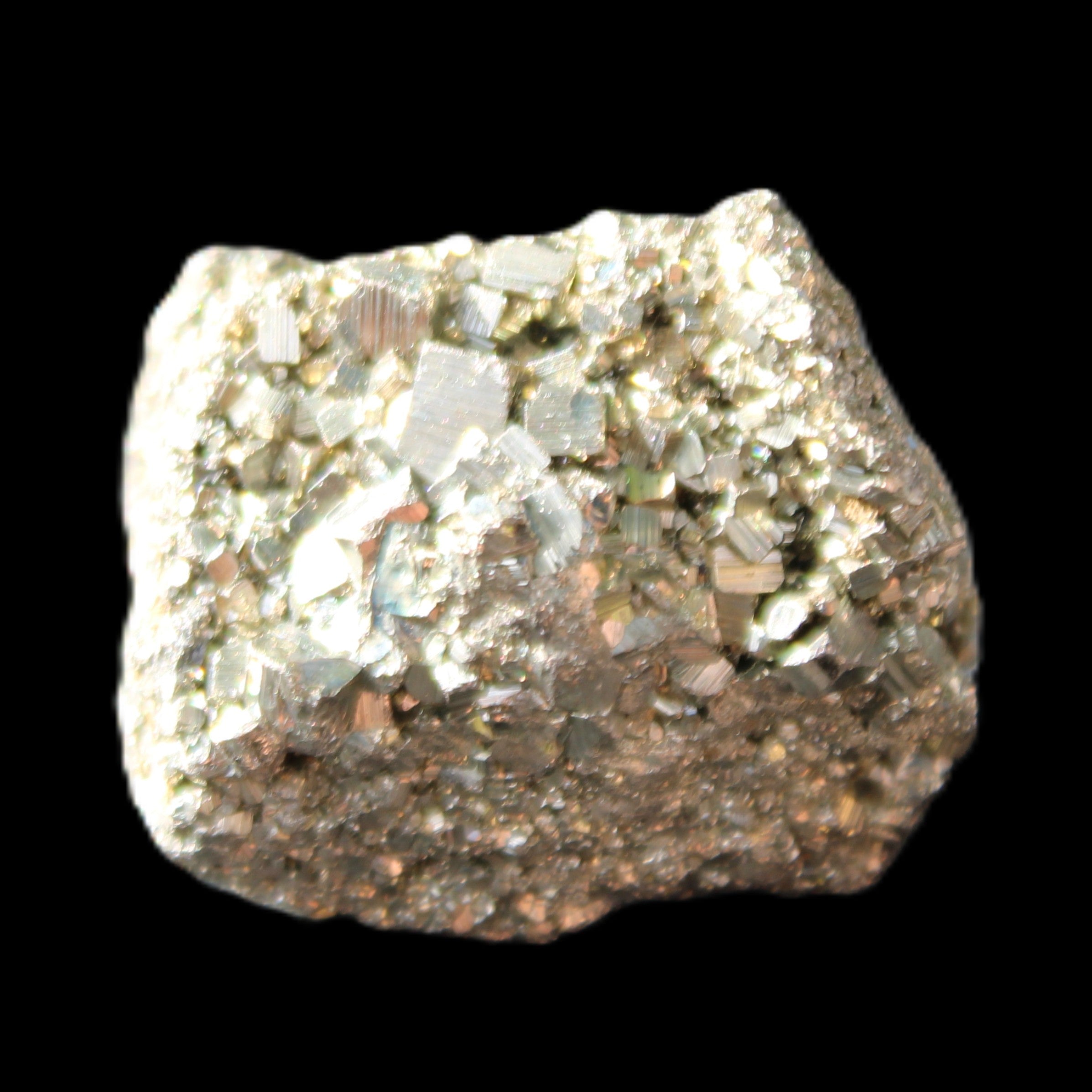 Pyrite cluster 34mm 44g in sunlight - Rocks and Things Store