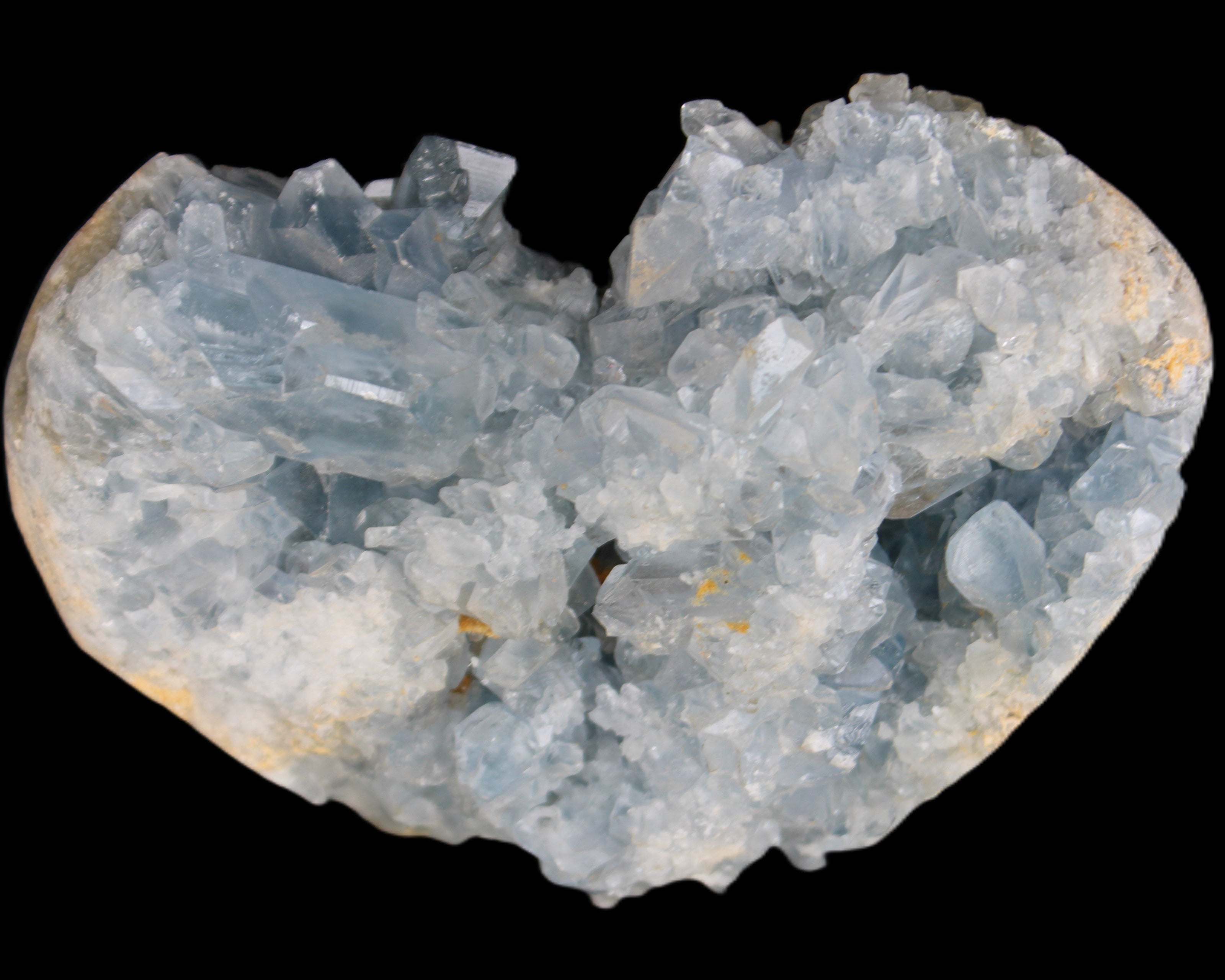 Celestite geode 147*119*59mm 1480g in sunlight - Rocks and Things Store