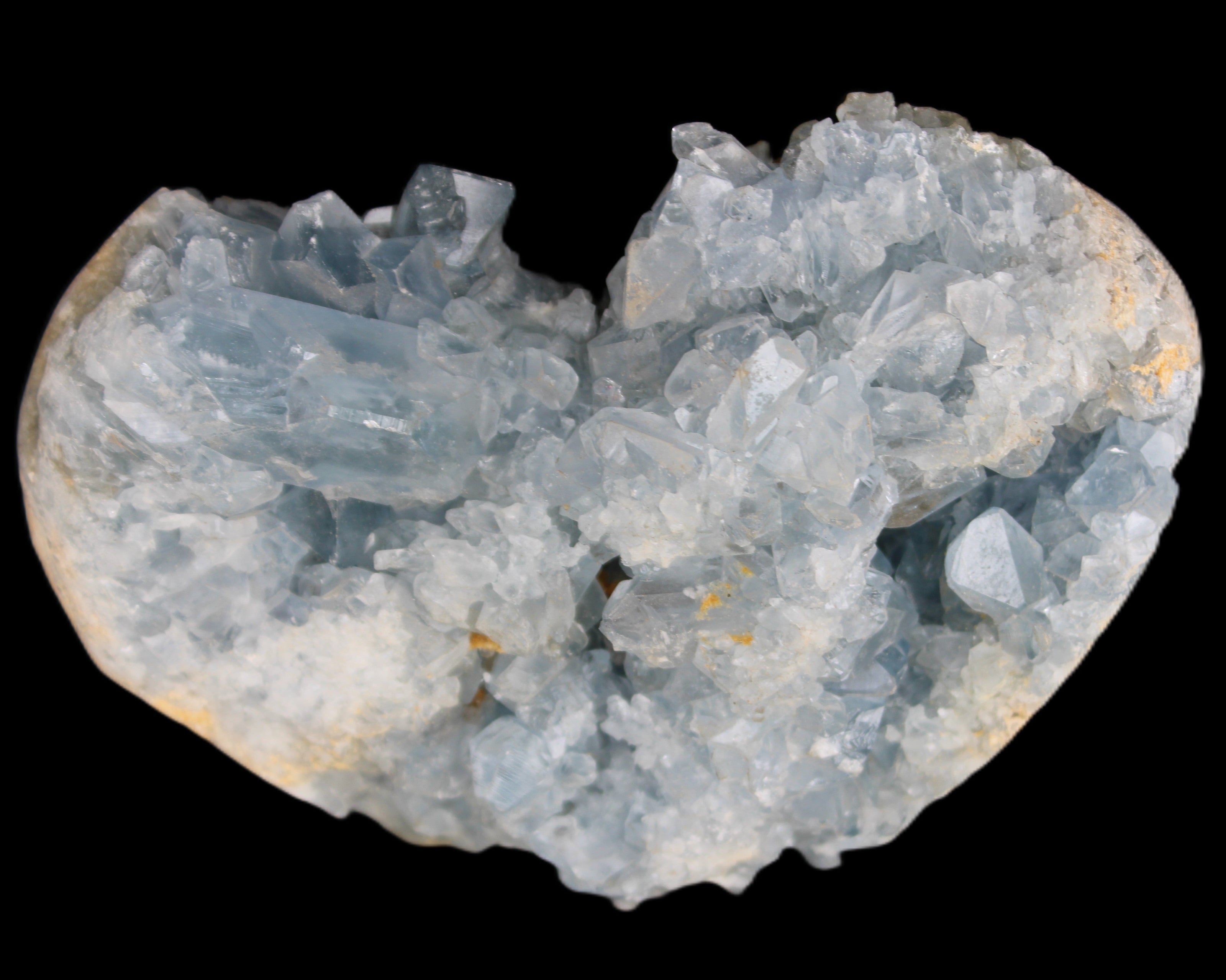Celestite geode 147*119*59mm 1480g in sunlight - Rocks and Things Store