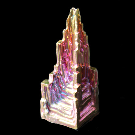 Bismuth castle crystal 41mm 22/25g in sunlight - Rocks and Things Store