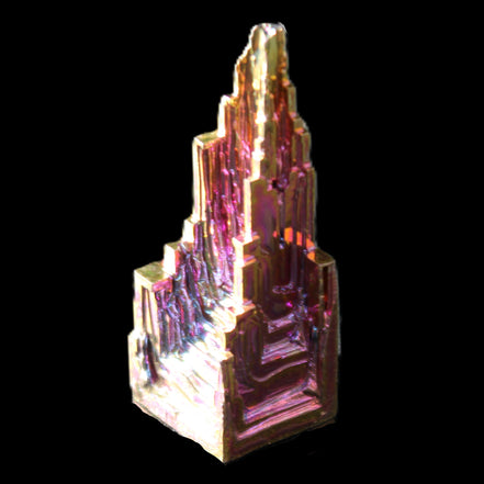Bismuth castle crystal 41mm 22/25g in sunlight - Rocks and Things Store