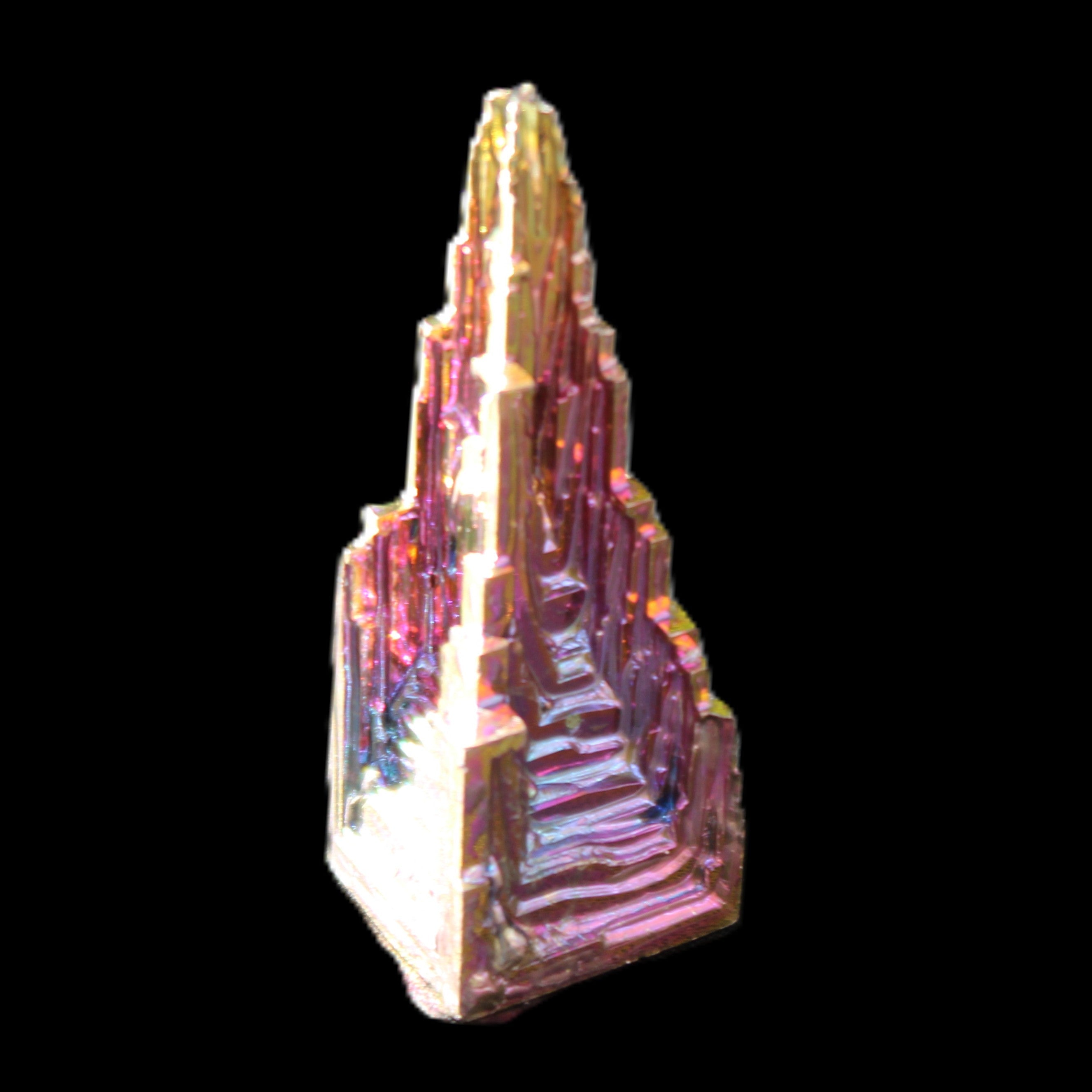 Bismuth castle crystal 41mm 22/25g in sunlight - Rocks and Things Store