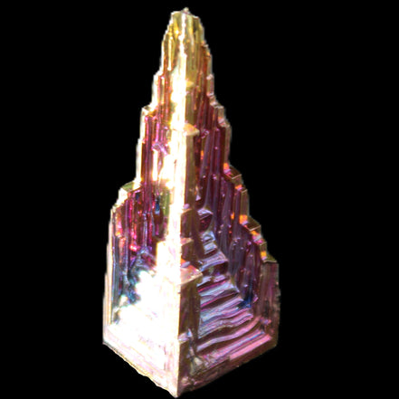 Bismuth castle crystal 41mm 22/25g in sunlight - Rocks and Things Store