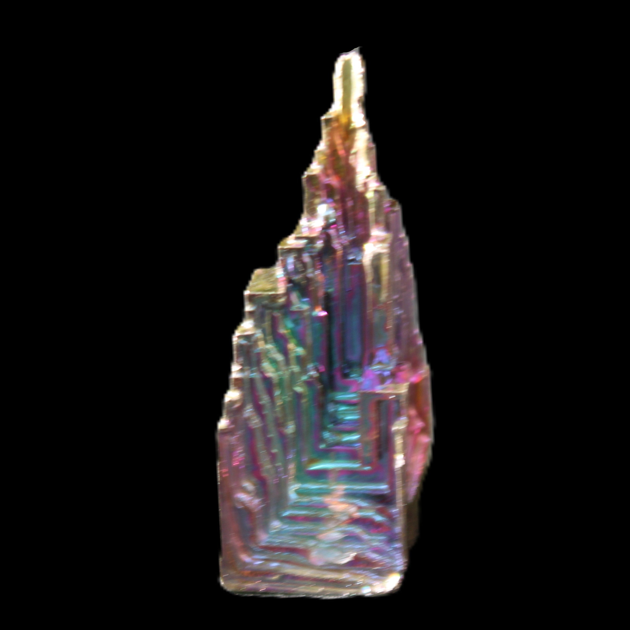 Bismuth castle crystal 41mm 22/25g in sunlight - Rocks and Things Store