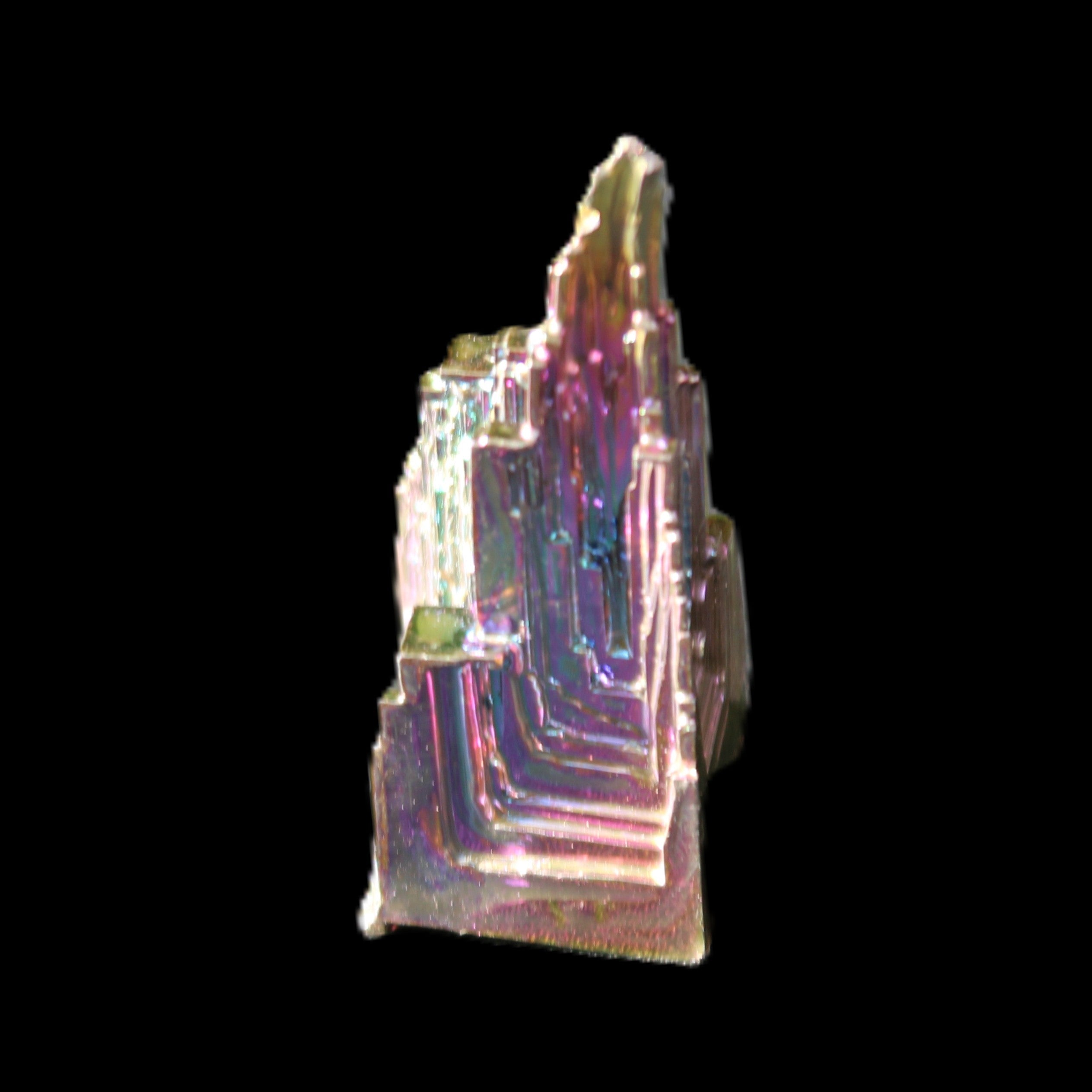 Bismuth castle crystal 41mm 22/25g in sunlight - Rocks and Things Store