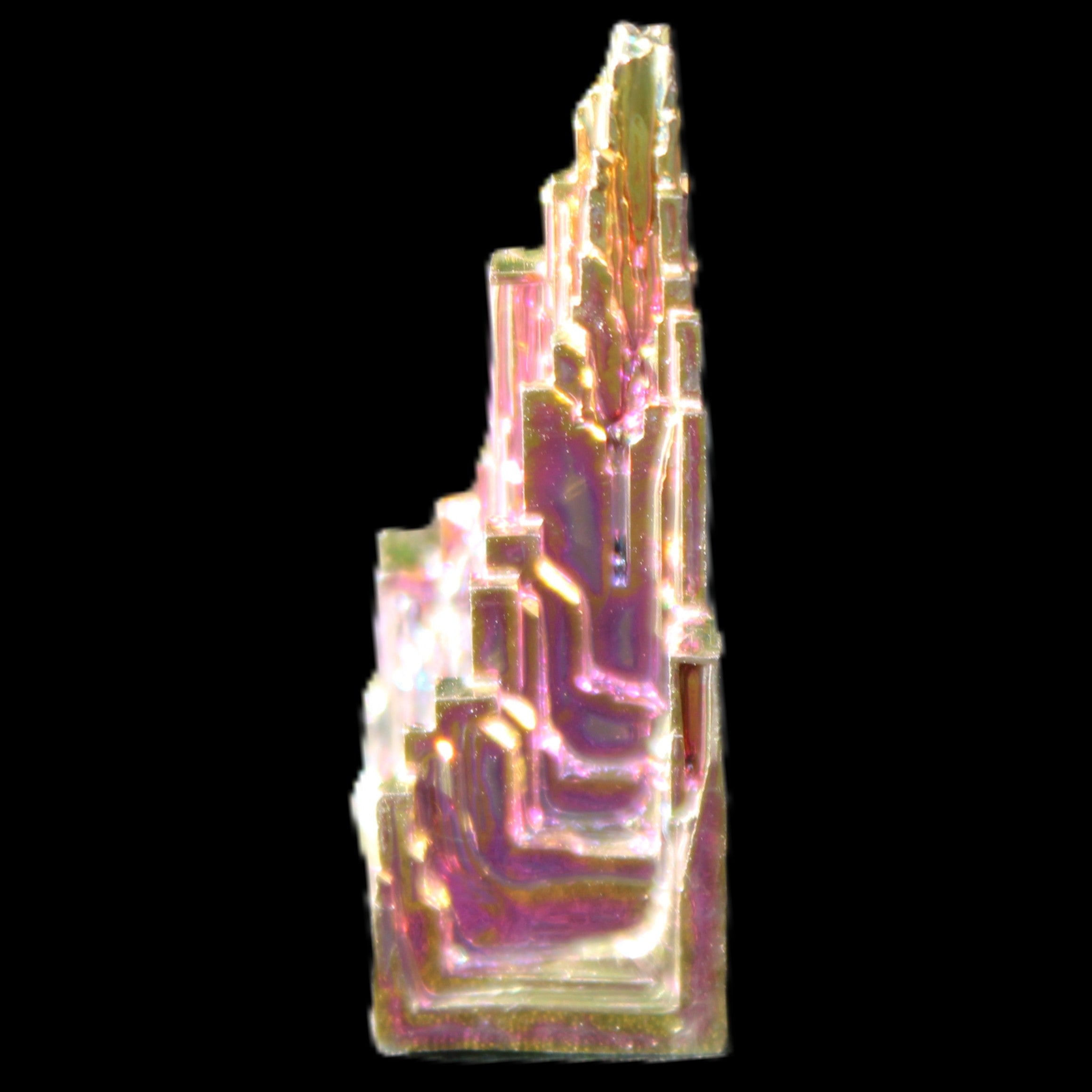 Bismuth castle crystal 41mm 22/25g in sunlight - Rocks and Things Store