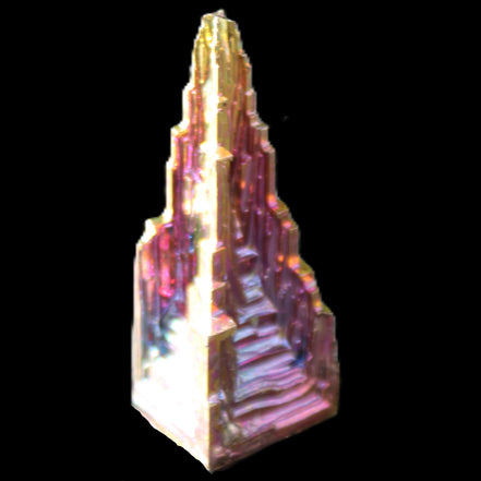 Bismuth castle crystal 41mm 22/25g in sunlight - Rocks and Things Store