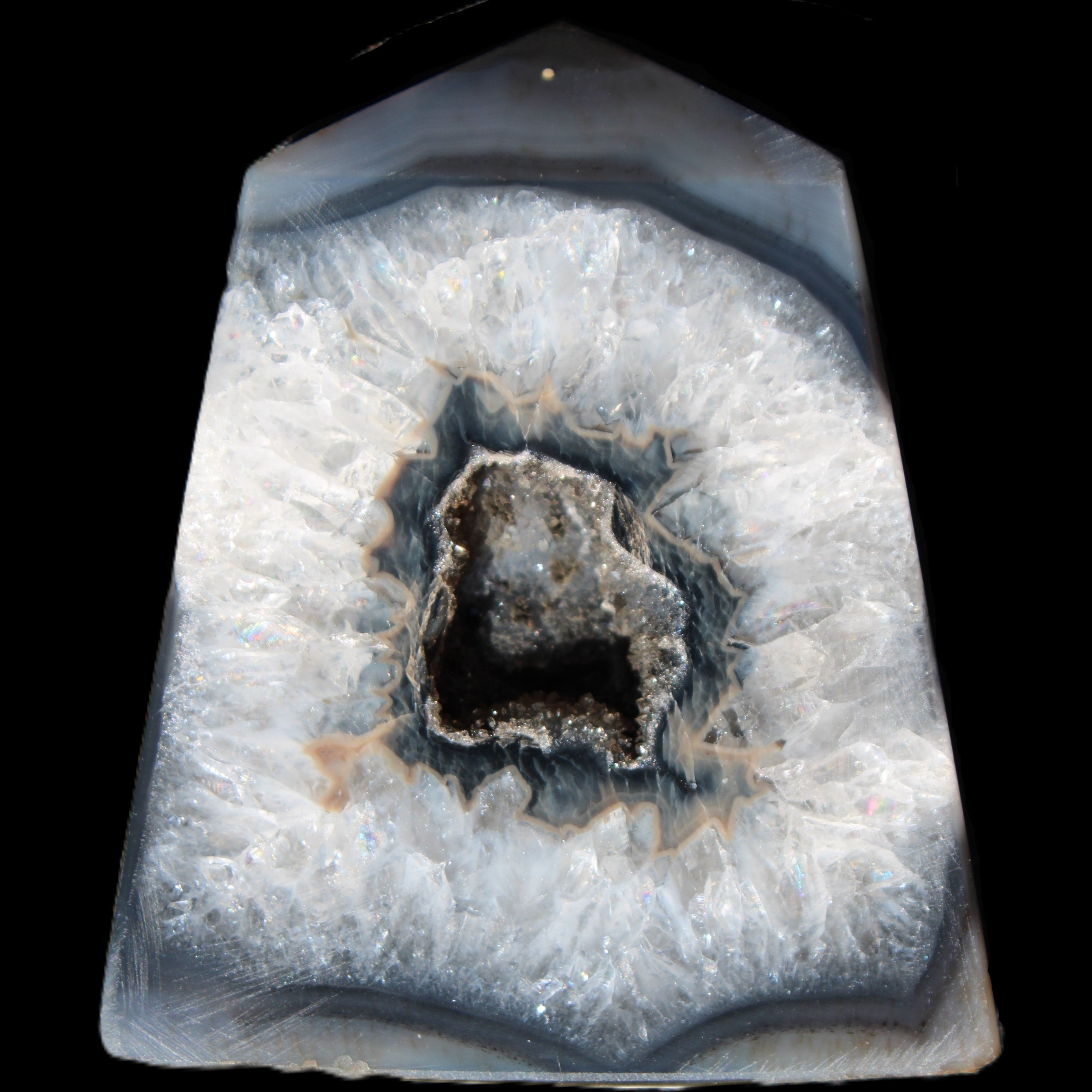 Onyx Agate wand 59*48*9mm 67/70g in sunlight - Rocks and Things Store