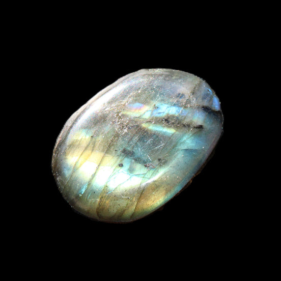 Labradorite palmstone 21-26mm 6-12g in sunlight - Rocks and Things Store