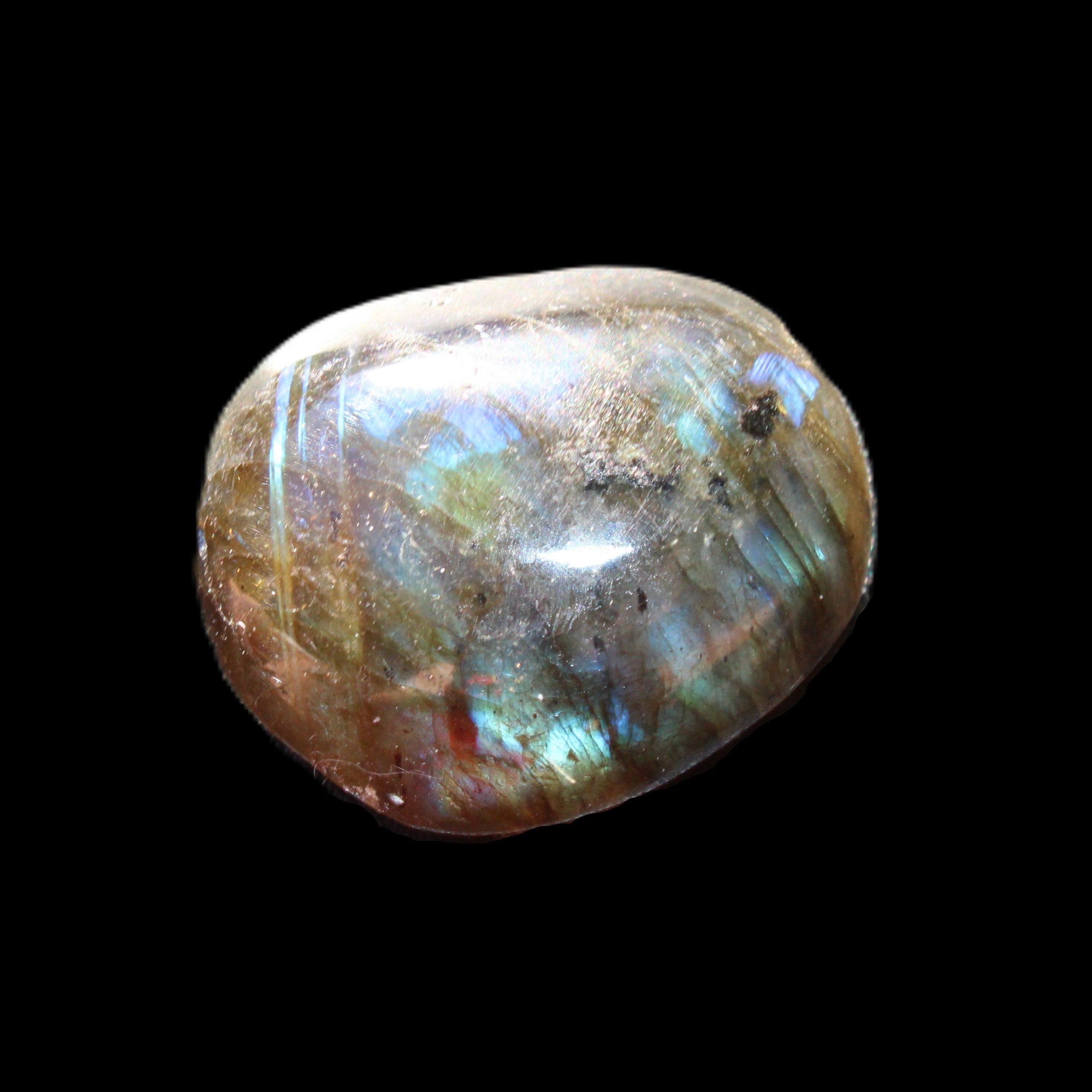 Labradorite palmstone 21-26mm 6-12g in sunlight - Rocks and Things Store