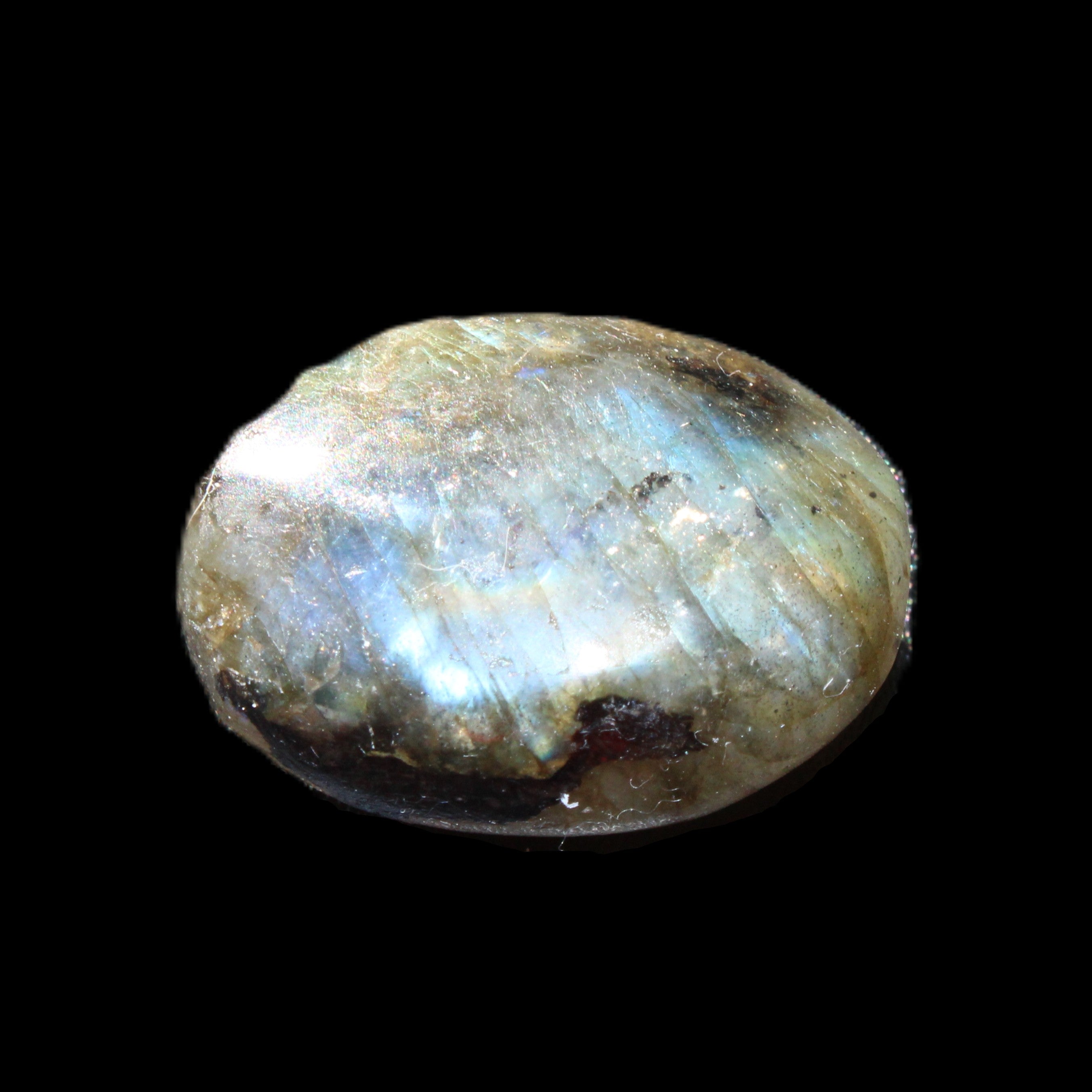 Labradorite palmstone 21-26mm 6-12g in sunlight - Rocks and Things Store