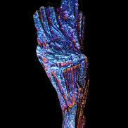 Titanium electroplated Tourmaline feather crystal 12-15g in sunlight - Rocks and Things Store