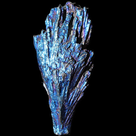 Titanium electroplated Tourmaline feather crystal 12-15g in sunlight - Rocks and Things Store