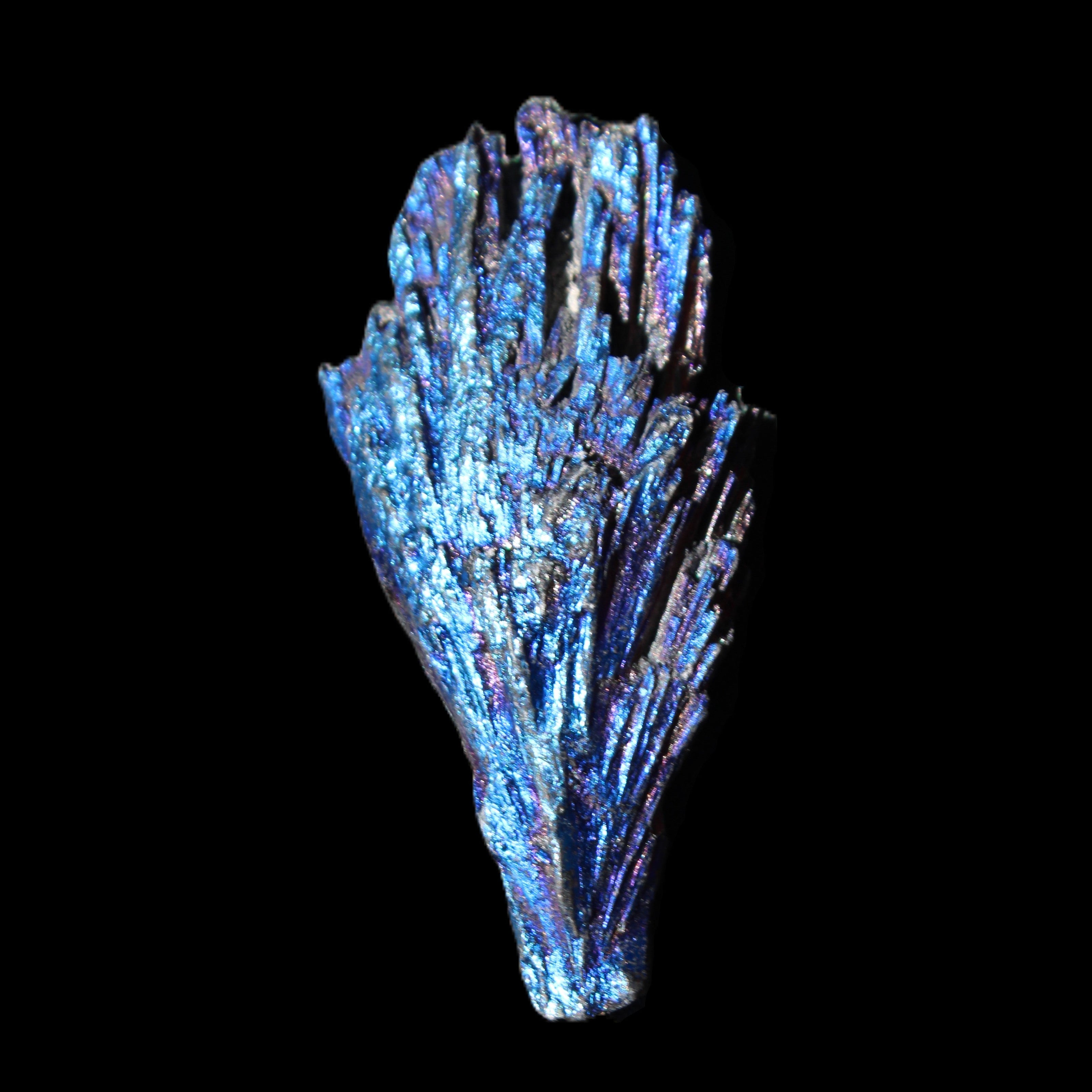 Titanium electroplated Tourmaline feather crystal 12-15g in sunlight - Rocks and Things Store