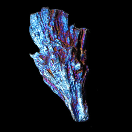 Titanium electroplated Tourmaline feather crystal 12-15g in sunlight - Rocks and Things Store