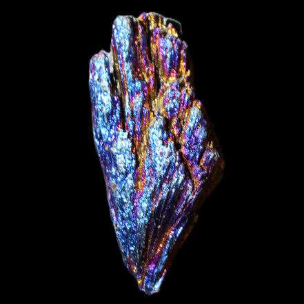 Titanium electroplated Tourmaline feather crystal 12-15g in sunlight - Rocks and Things Store