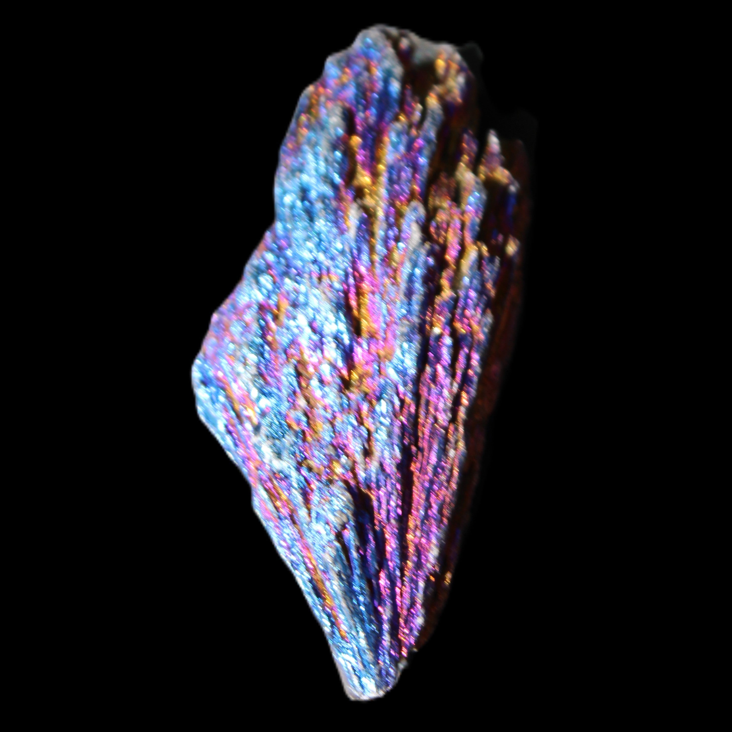 Titanium electroplated Tourmaline feather crystal 12-15g in sunlight - Rocks and Things Store