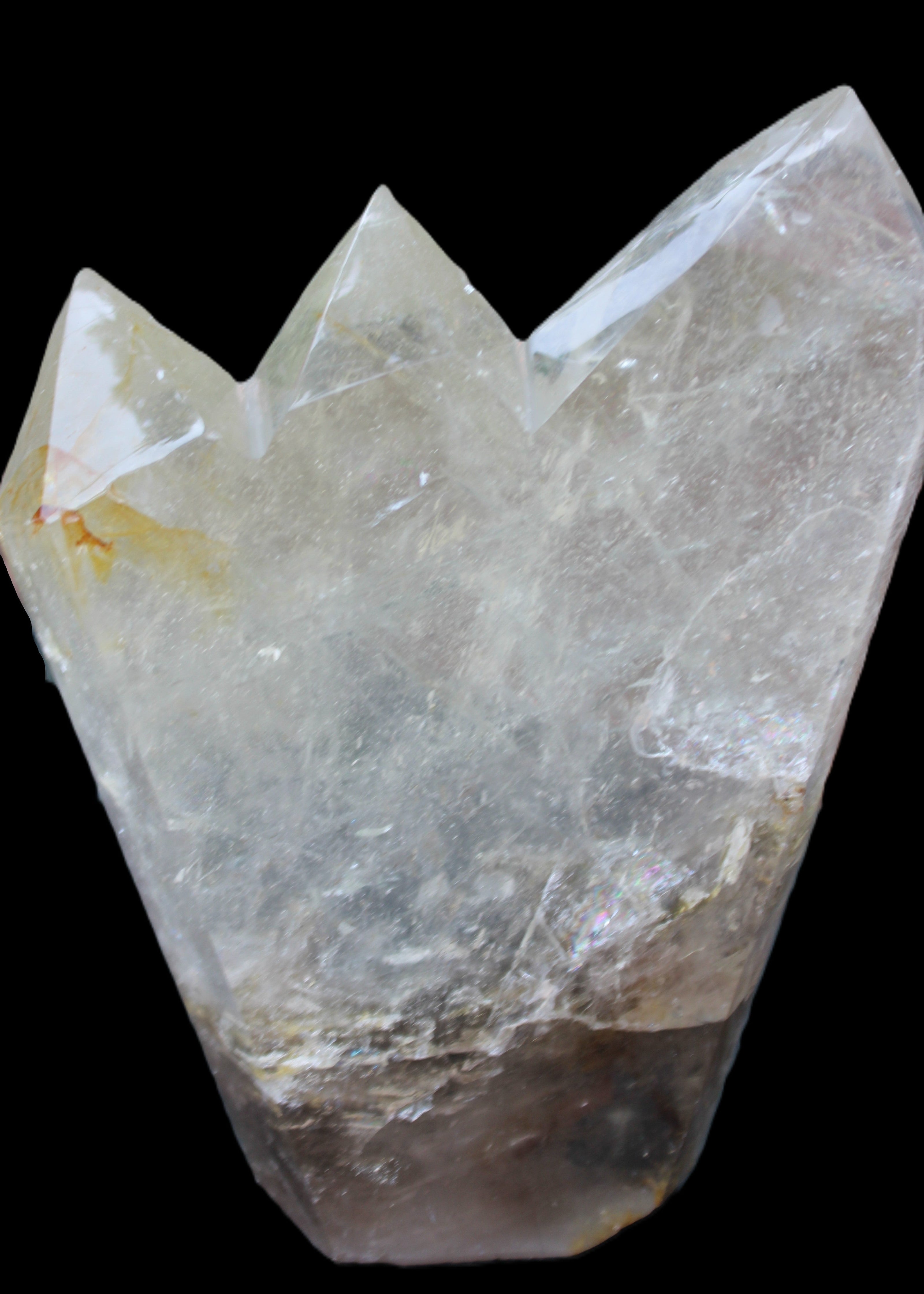 Clear Quartz multi-point obelisk 178*145*43mm 1395g in sunlight - Rocks and Things Store