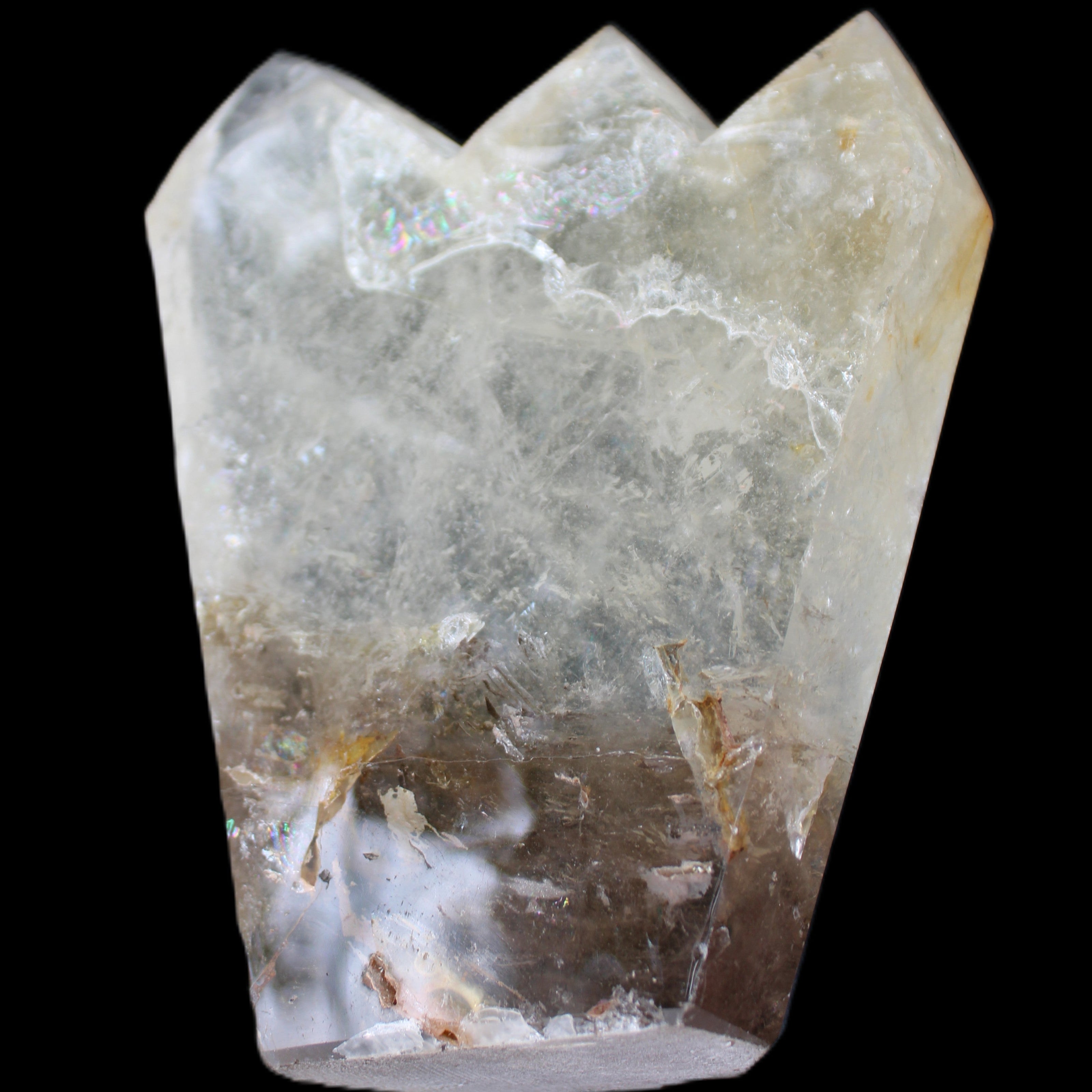 Clear Quartz multi-point obelisk 178*145*43mm 1395g in sunlight - Rocks and Things Store