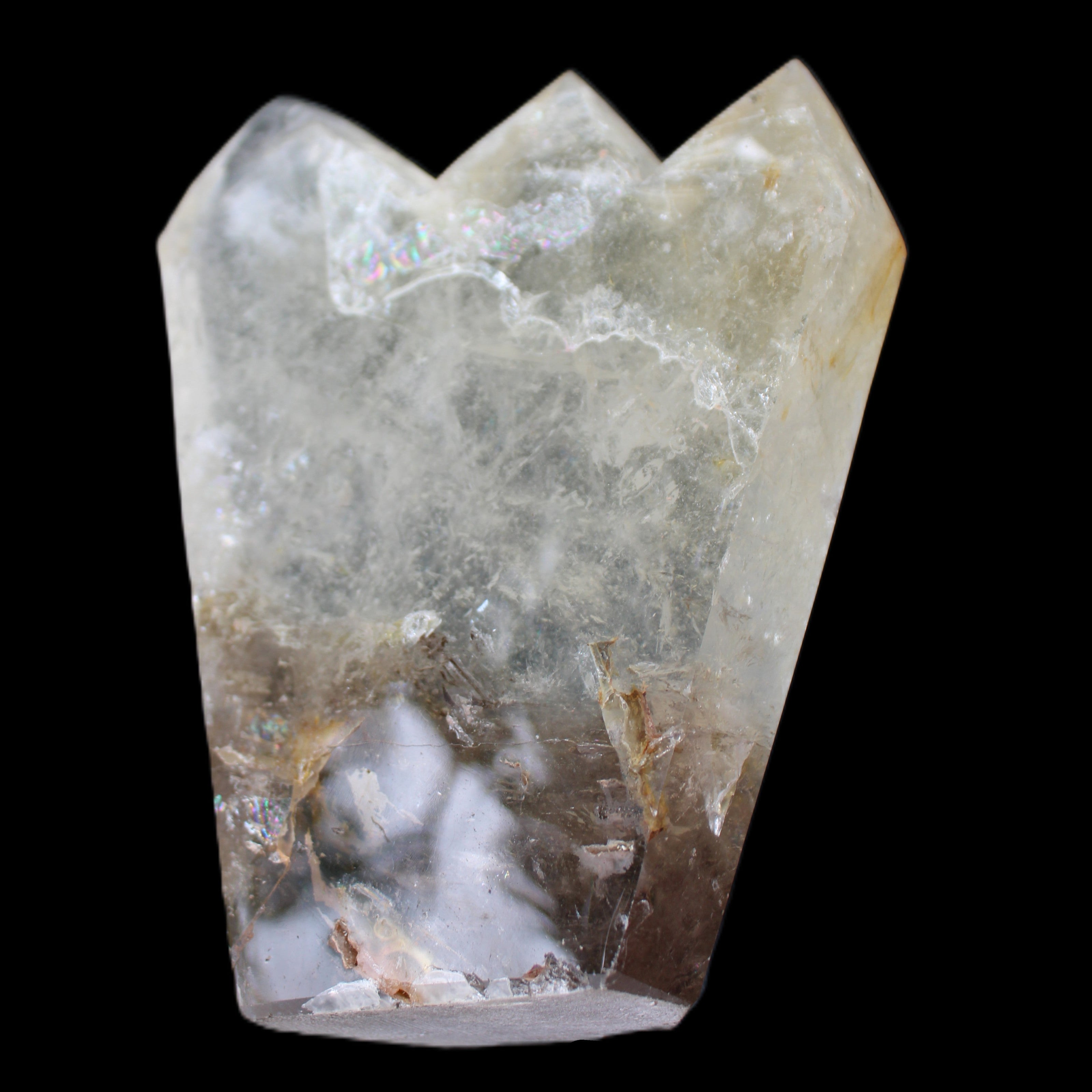 Clear Quartz multi-point obelisk 178*145*43mm 1395g in sunlight - Rocks and Things Store
