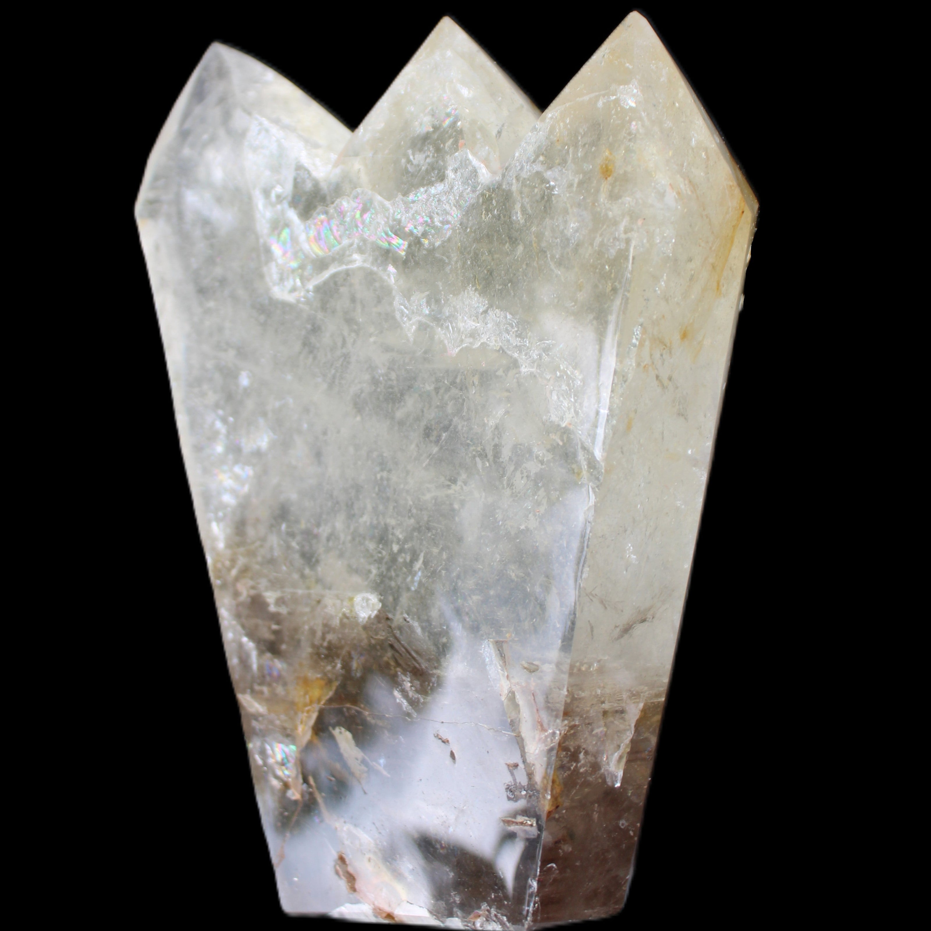 Clear Quartz multi-point obelisk 178*145*43mm 1395g in sunlight - Rocks and Things Store