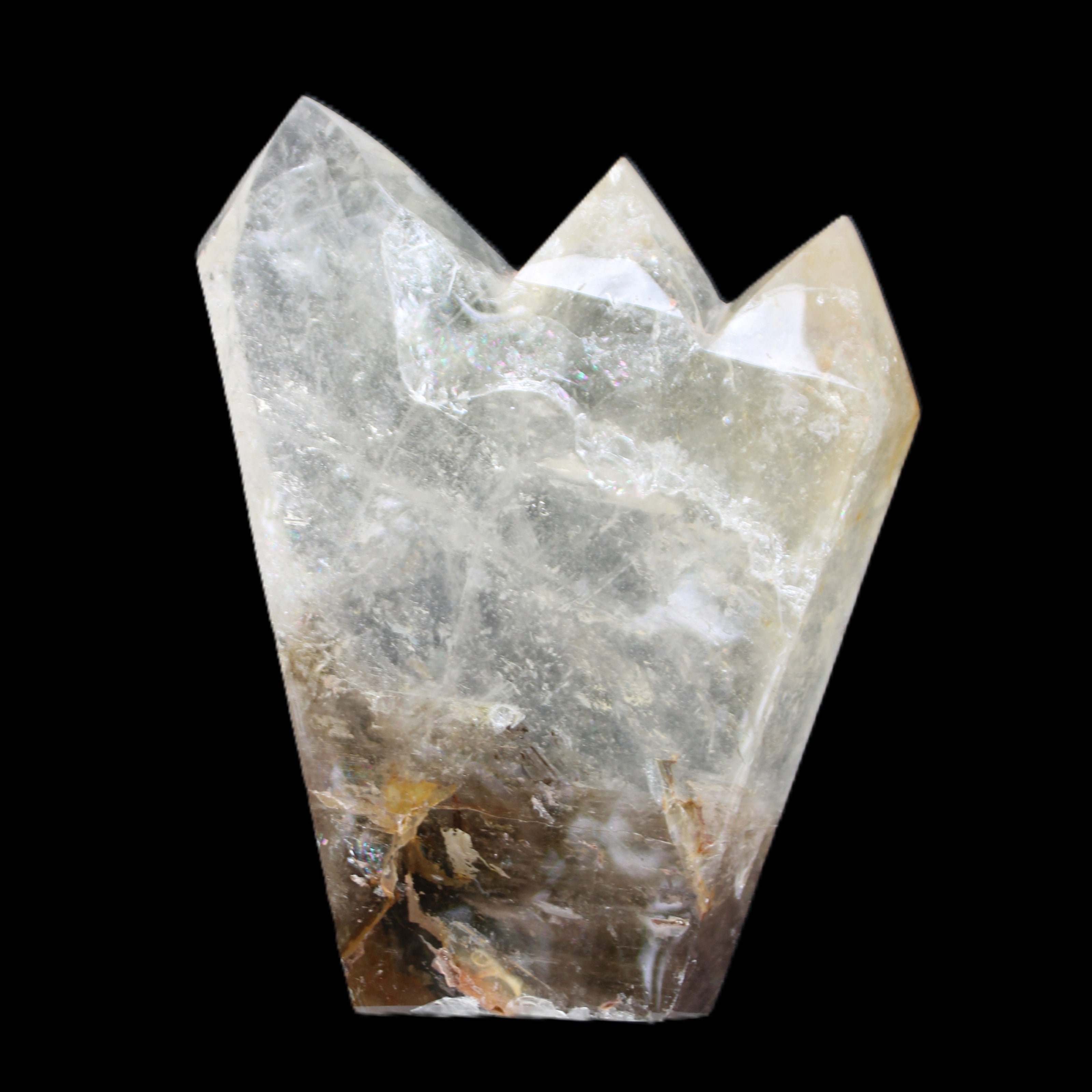 Clear Quartz multi-point obelisk 178*145*43mm 1395g in sunlight - Rocks and Things Store