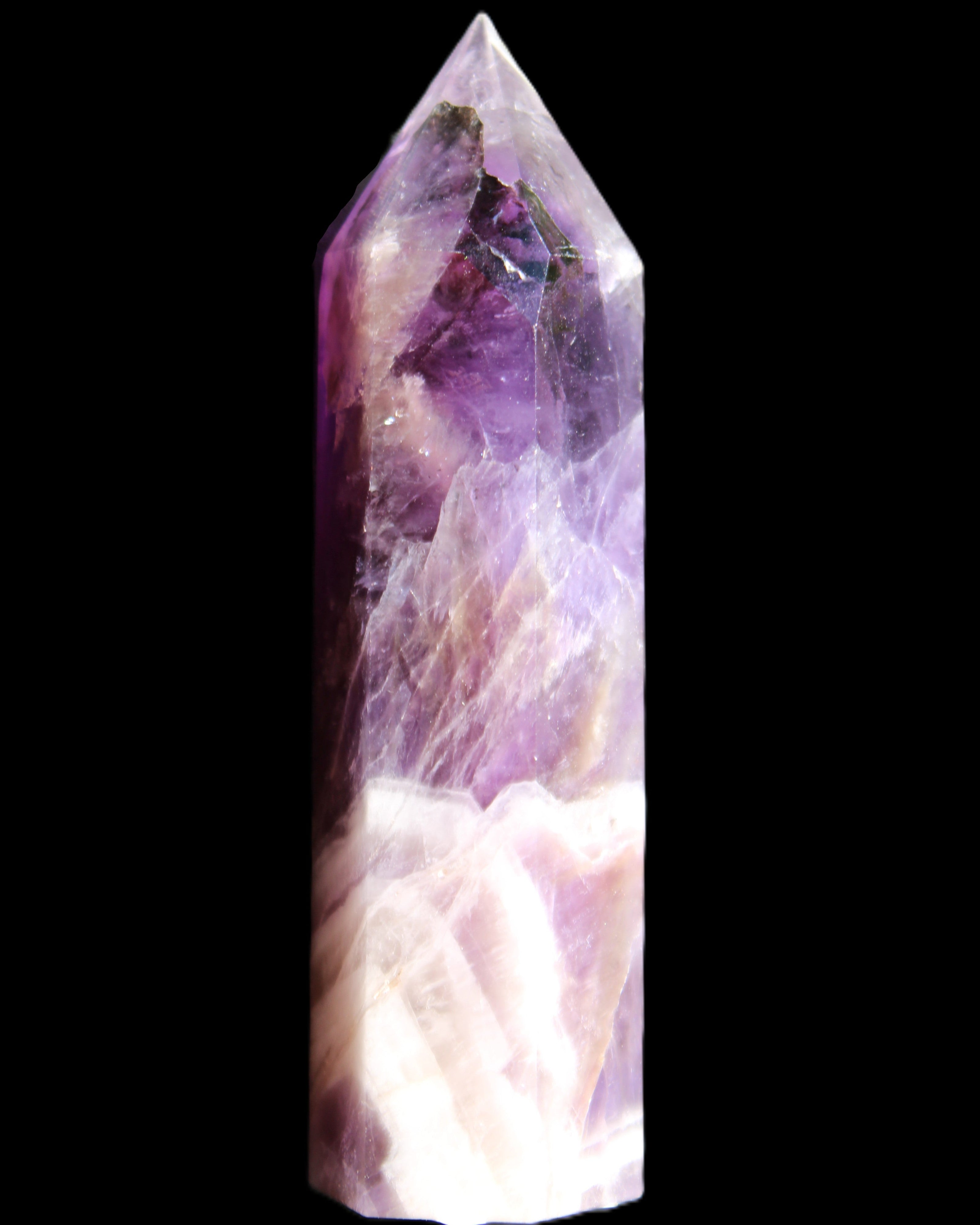 Amethyst wand 75mm 48g in sunlight - Rocks and Things Store