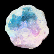 Angel Aura Agate geode 42+mm 39-52g in sunlight - Rocks and Things Store