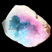 Angel Aura Agate geode 42+mm 39-52g in sunlight - Rocks and Things Store