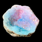 Angel Aura Agate geode 42+mm 39-52g in sunlight - Rocks and Things Store