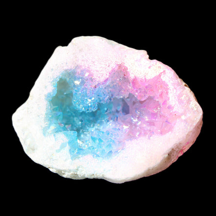 Angel Aura Agate geode 42+mm 39-52g in sunlight - Rocks and Things Store