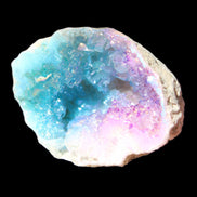 Angel Aura Agate geode 42+mm 39-52g in sunlight - Rocks and Things Store