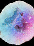 Angel Aura Agate geode 51mm 45/54g in sunlight - Rocks and Things Store