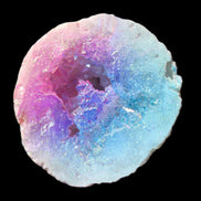 Angel Aura Agate geode 51mm 45/54g in sunlight - Rocks and Things Store