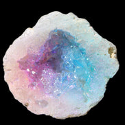 Angel Aura Agate geode 51mm 45/54g in sunlight - Rocks and Things Store