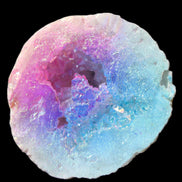 Angel Aura Agate geode 51mm 45/54g in sunlight - Rocks and Things Store