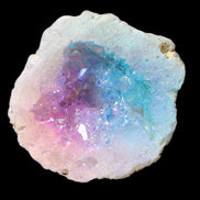 Angel Aura Agate geode 51mm 45/54g in sunlight - Rocks and Things Store