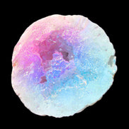 Angel Aura Agate geode 51mm 45/54g in sunlight - Rocks and Things Store