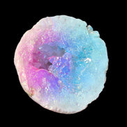 Angel Aura Agate geode 51mm 45/54g in sunlight - Rocks and Things Store