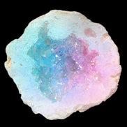 Angel Aura Agate geode 51mm 45/54g in sunlight - Rocks and Things Store